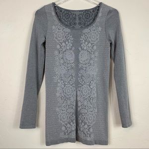 Like New! M. REENA Grey Stretch Top OS Fits SM/MED
